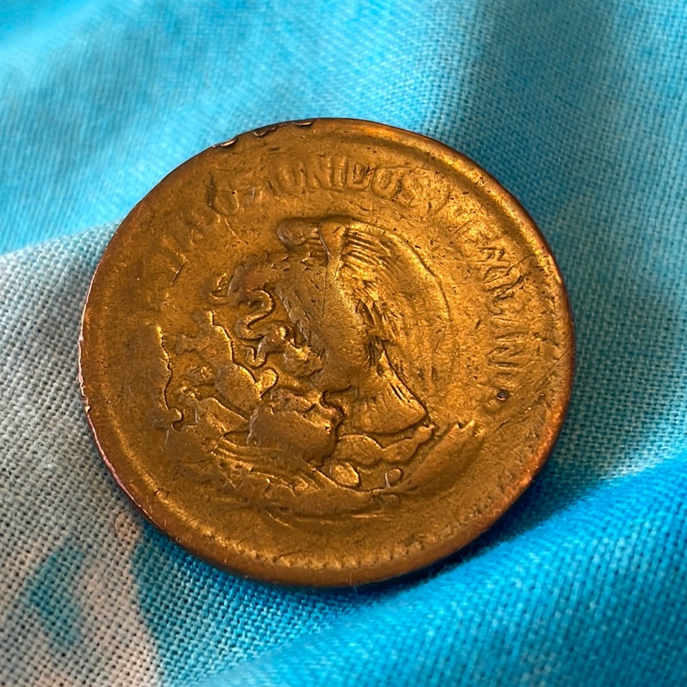1944 Mexico 20 Centavo Coin